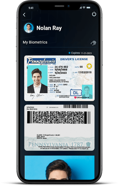 Biometric authentication for scanned driver's license photos