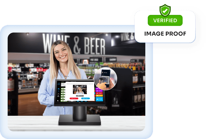 Customer image recognition and age verification on POS homescreen