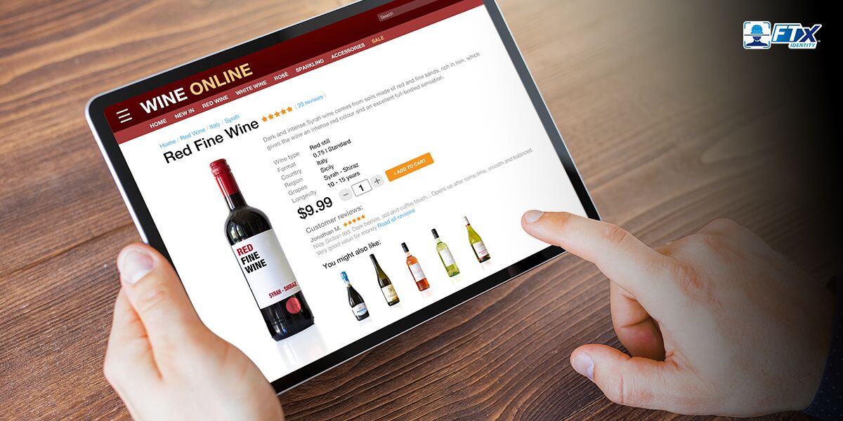 wine shop ecommerce product page on ipad - how do websites verify age: guide to online age verification